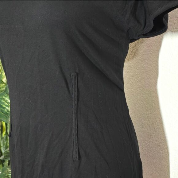 🌿"Philosophy" black top with beads, size Medium. Vintage design. - Picture 3 of 9